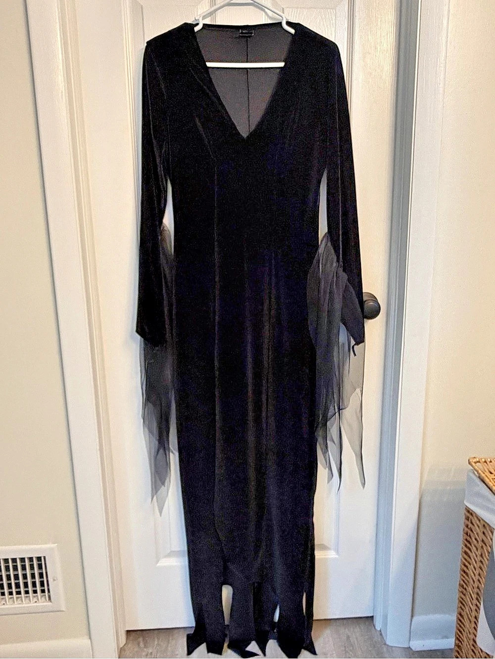 The Addams Family Adult Morticia Addams Costume Dress, Black, Medium
